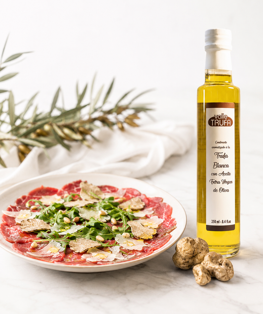 Carpaccio de ternera con aceite de trufa blanca