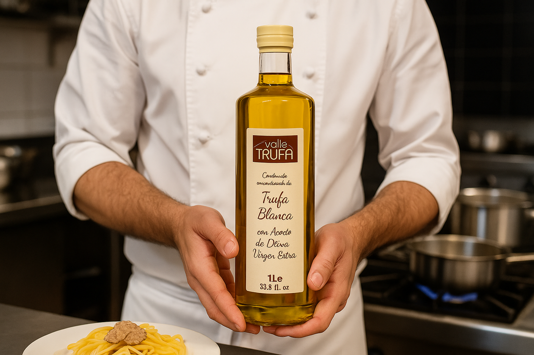 Aceite de trufa blanca 1 litro: formato profesional para hostelería, chefs privados y yates
