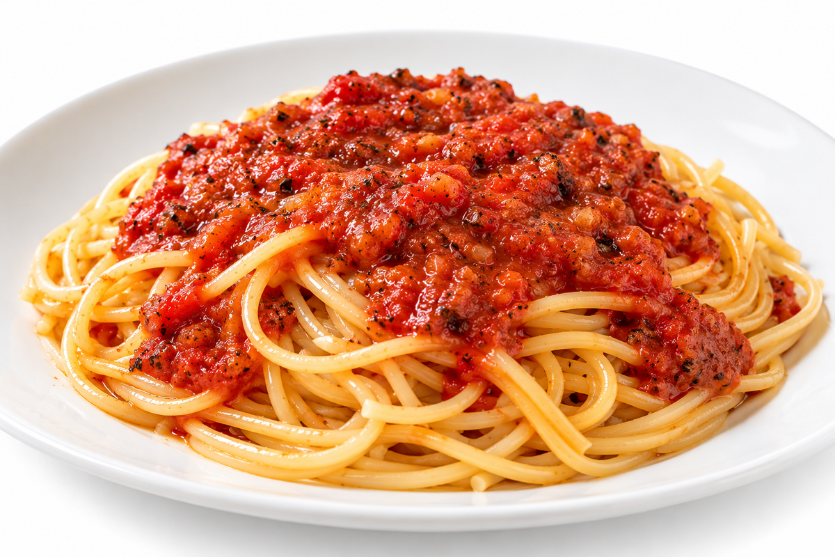 Tomato sauce with black truffle